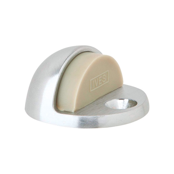 Ives Ives 1-3/4 in. W X 2 in. L Brass Satin Chrome Door Stop Mounts to floor 436B26D - main